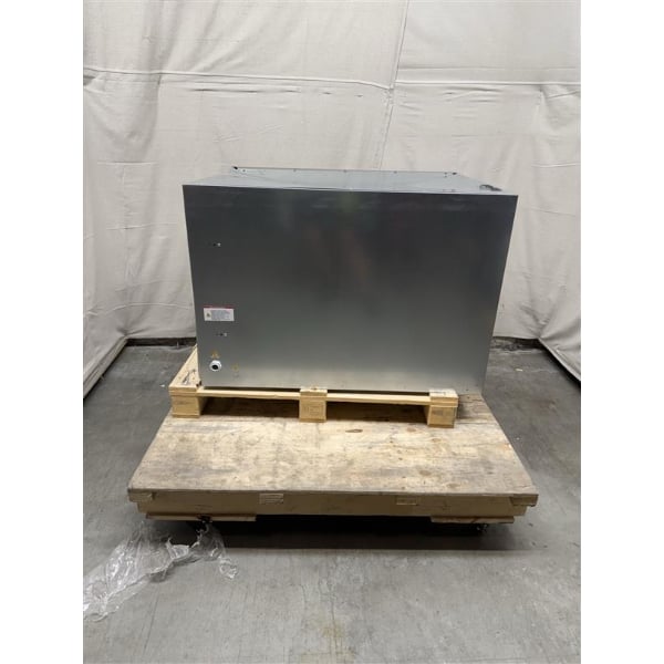 Scratch and Dent Omcan 40636 Electric Countertop 27 5/8" Double Deck Entry Max Series Pizza Oven - 220V, 3 Phase, 11.2 kW