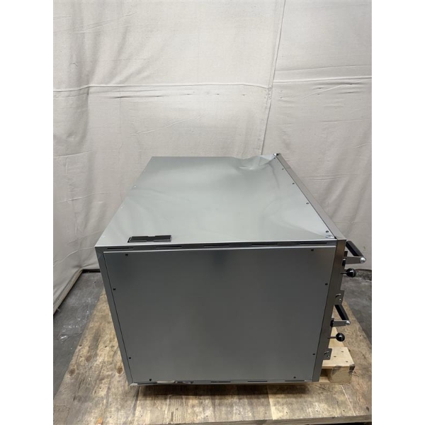 Scratch and Dent Omcan 40636 Electric Countertop 27 5/8" Double Deck Entry Max Series Pizza Oven - 220V, 3 Phase, 11.2 kW
