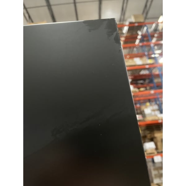 Scratch and Dent Avantco GDC-49-HC 53" Black Swing Glass Door Merchandiser Refrigerator with LED Lighting