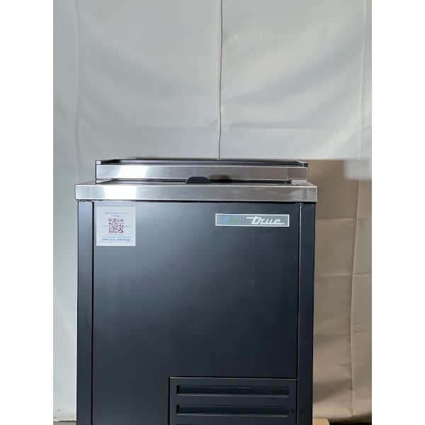 Scratch and Dent True T-24-GC-HC 24 1/2" Black Glass Froster / Plate Chiller