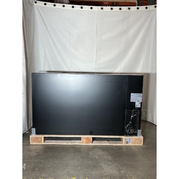 Scratch and Dent Avantco UBB-60S-GT 60" Black Underbar Height Narrow Sliding Glass Door Back Bar Refrigerator with Galvanized Top and LED Lighting