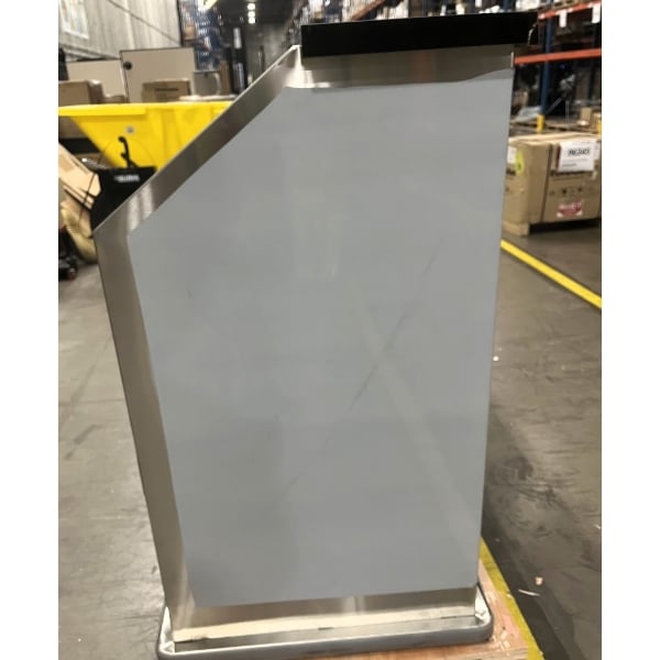 Scratch and Dent Regency 63" Standard Stainless Steel Portable Bar with Two Removable Speed Rails, Ice Bin, and Removable Ice Bin Cover