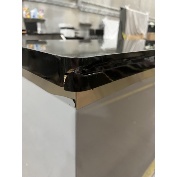 Scratch and Dent Regency 63" Standard Stainless Steel Portable Bar with Two Removable Speed Rails, Ice Bin, and Removable Ice Bin Cover