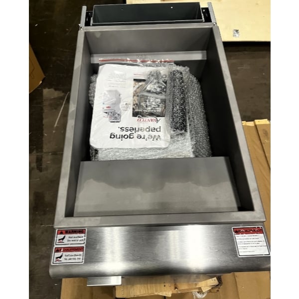Scratch and Dent Avantco F4-ES-P 45-50 lb. Liquid Propane Stainless Steel Floor Fryer - 85,000 BTU