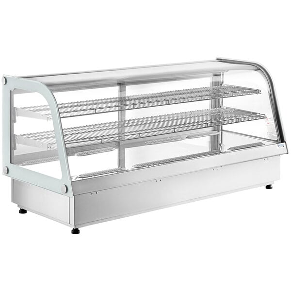 Scratch and Dent Avantco BCDI-60 60" White Curved Refrigerated Drop-In Countertop Bakery Display Case