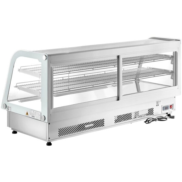 Scratch and Dent Avantco BCDI-60 60" White Curved Refrigerated Drop-In Countertop Bakery Display Case