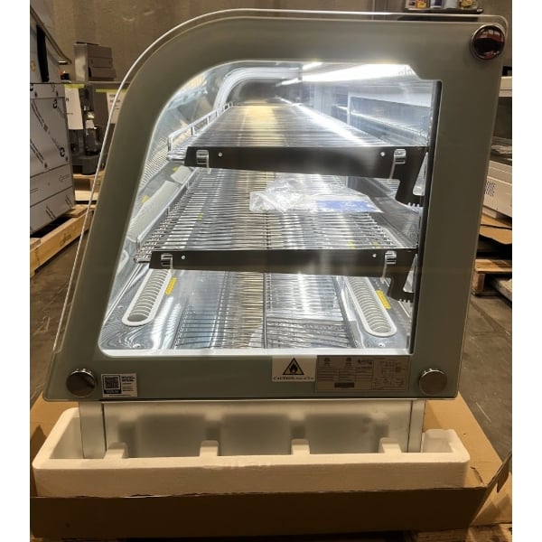 Scratch and Dent Avantco BCDI-60 60" White Curved Refrigerated Drop-In Countertop Bakery Display Case
