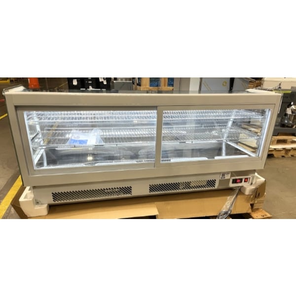 Scratch and Dent Avantco BCDI-60 60" White Curved Refrigerated Drop-In Countertop Bakery Display Case