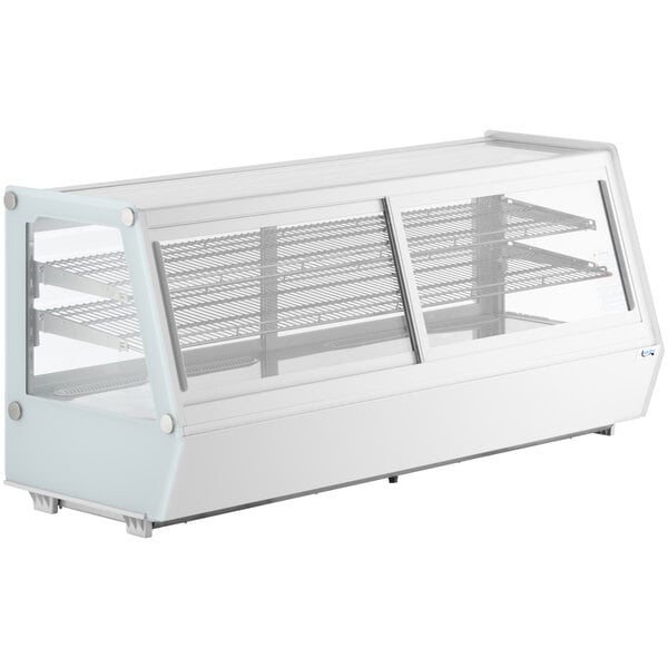 Scratch and Dent Avantco BCSS-60-HC 60" White Self-Serve Refrigerated Countertop Bakery Display Case with LED Lighting
