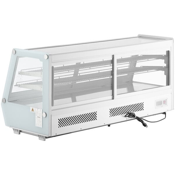 Scratch and Dent Avantco BCSS-60-HC 60" White Self-Serve Refrigerated Countertop Bakery Display Case with LED Lighting