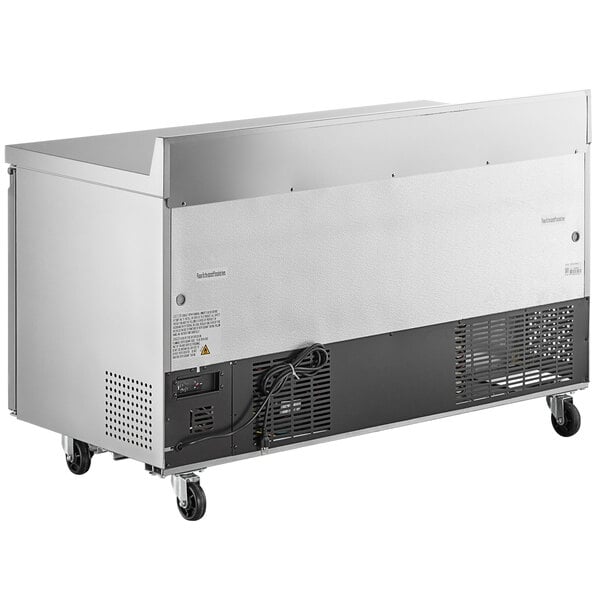 Scratch and Dent Avantco SS-WT-60F-HC 60" Two Door Worktop Freezer with 3 1/2" Backsplash