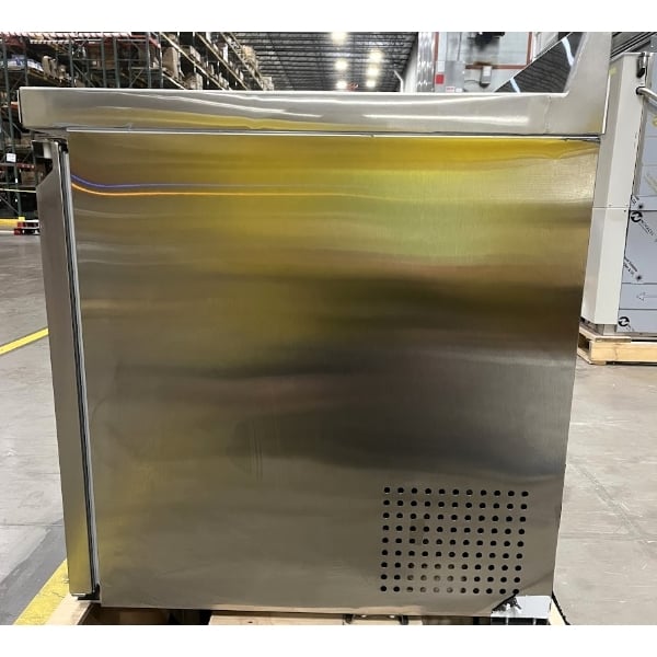 Scratch and Dent Avantco SS-WT-60F-HC 60" Two Door Worktop Freezer with 3 1/2" Backsplash