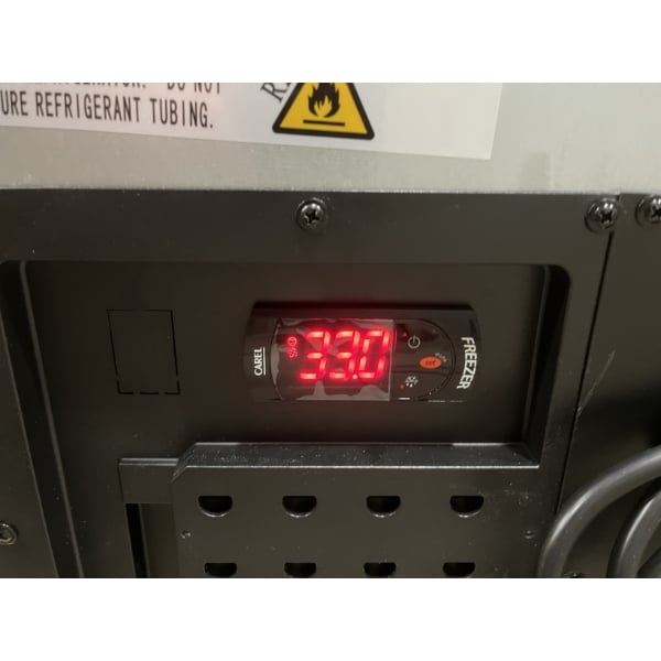 Scratch and Dent Avantco SS-WT-60F-HC 60" Two Door Worktop Freezer with 3 1/2" Backsplash