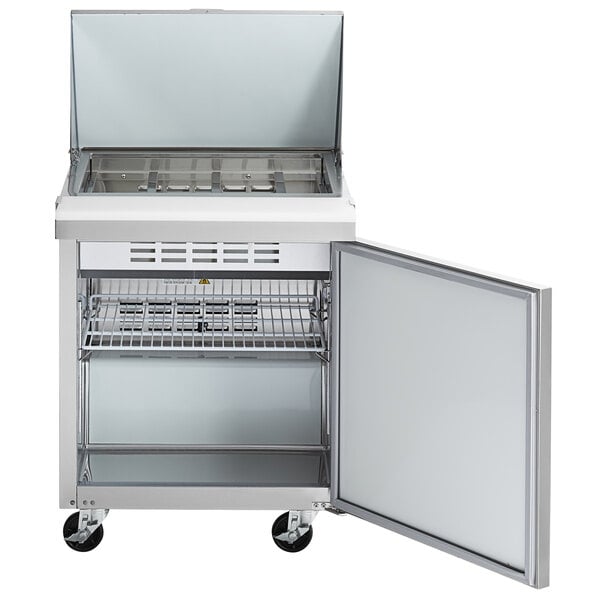 Scratch and Dent Avantco APT-27M-HC 28" 1 Door Mega Top Refrigerated Sandwich Prep Table