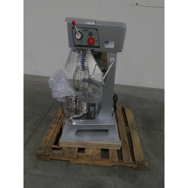 Scratch and Dent MainStreet Equipment CMIX30 30 Qt. Planetary Floor Mixer with Guard & Standard Accessories - 120V, 2 hp