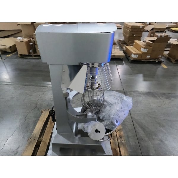 Scratch and Dent MainStreet Equipment CMIX30 30 Qt. Planetary Floor Mixer with Guard & Standard Accessories - 120V, 2 hp
