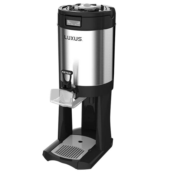 Scratch and Dent Fetco L4D-15 Luxus 1.5 Gallon Stainless Steel Coffee Server with Stand