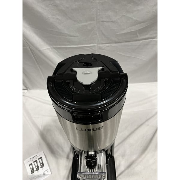 Scratch and Dent Fetco L4D-15 Luxus 1.5 Gallon Stainless Steel Coffee Server with Stand