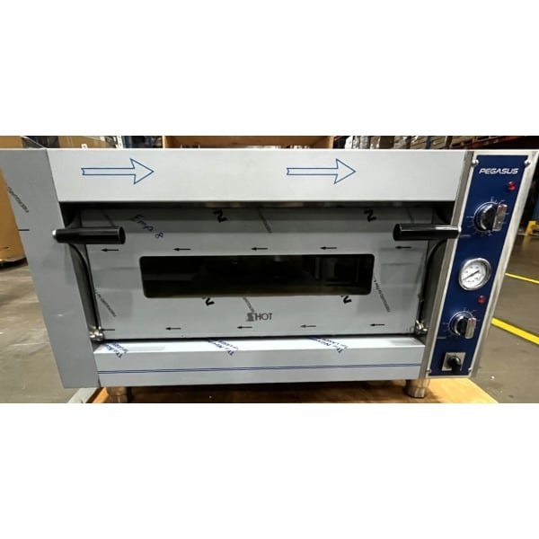 Scratch and Dent Pegasus MS38E-1 Melstone Series 38" Electric Single-Deck Countertop Pizza Oven with 27" x 27" Chamber - 7,500W, 208V, 3 Phase