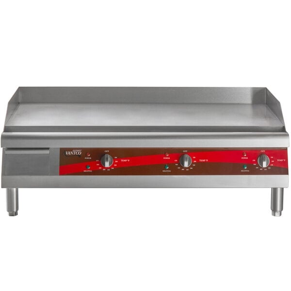 Scratch and Dent Avantco EG36N 36" Electric Countertop Griddle - 208/240V, 7.4 kW-10 kW