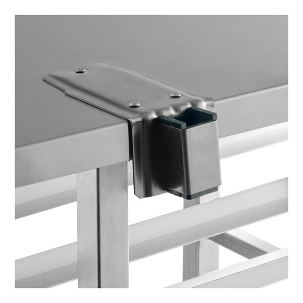 Scratch and Dent Regency Half-Size Mobile Aluminum Can Rack for #10 and #5 Cans with Stainless Steel Top and Mounted #1 Can Opener Base