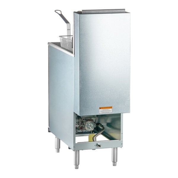 Scratch and Dent Pitco® 40D Natural Gas 40-45 lb. Stainless Steel Floor Fryer