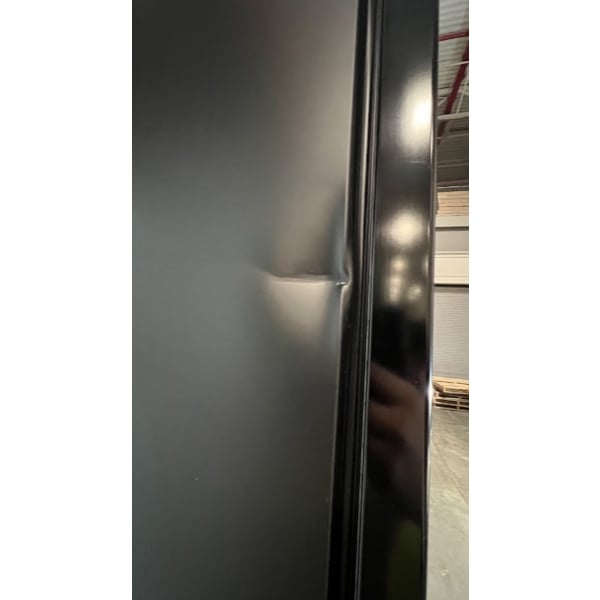 Scratch and Dent Avantco GDC-49F-HC 53" Black Swing Glass Door Merchandiser Freezer with LED Lighting