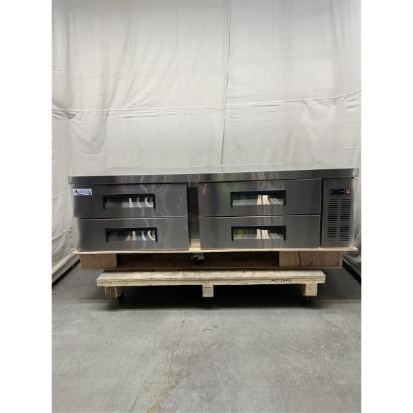 Scratch and Dent Avantco CBE-72-HC 72" 4 Drawer Refrigerated Chef Base