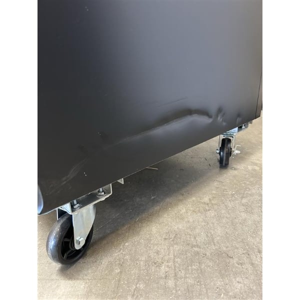Scratch and Dent Avantco GDC-49-HC 53" Black Swing Glass Door Merchandiser Refrigerator with LED Lighting