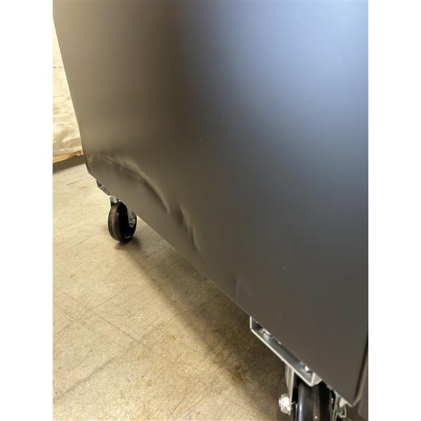 Scratch and Dent Avantco GDC-49-HC 53" Black Swing Glass Door Merchandiser Refrigerator with LED Lighting