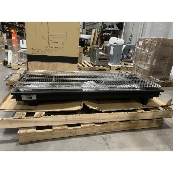 Scratch and Dent Backyard Pro CHAR-60 60" Heavy-Duty Steel Charcoal Grill with Adjustable Grates, Removable Legs, and Cover