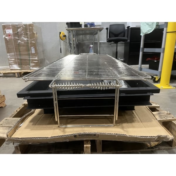 Scratch and Dent Backyard Pro CHAR-60 60" Heavy-Duty Steel Charcoal Grill with Adjustable Grates, Removable Legs, and Cover