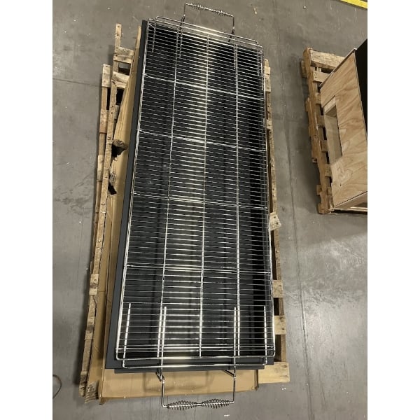Scratch and Dent Backyard Pro CHAR-60 60" Heavy-Duty Steel Charcoal Grill with Adjustable Grates, Removable Legs, and Cover