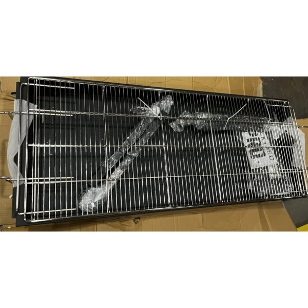 Scratch and Dent Backyard Pro CHAR-60 60" Heavy-Duty Steel Charcoal Grill with Adjustable Grates, Removable Legs, and Cover