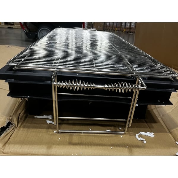 Scratch and Dent Backyard Pro CHAR-60 60" Heavy-Duty Steel Charcoal Grill with Adjustable Grates, Removable Legs, and Cover