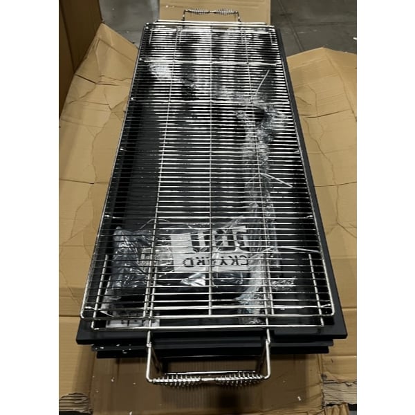 Scratch and Dent Backyard Pro CHAR-60 60" Heavy-Duty Steel Charcoal Grill with Adjustable Grates, Removable Legs, and Cover