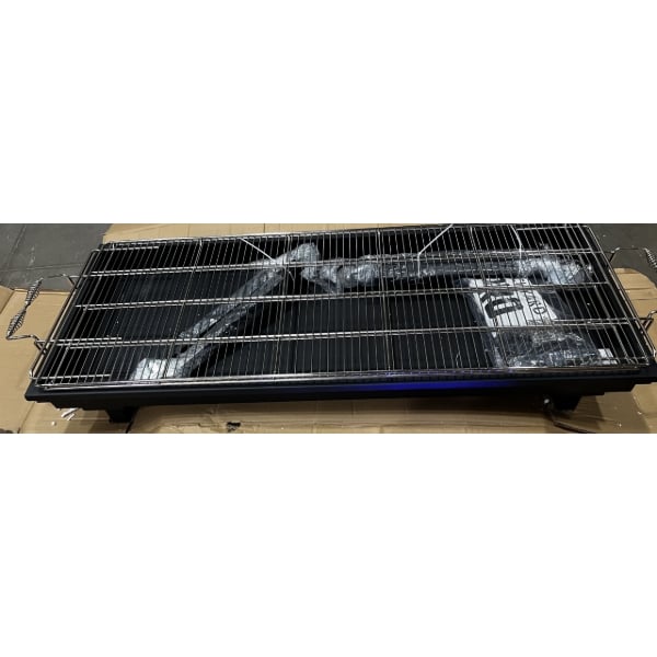 Scratch and Dent Backyard Pro CHAR-60 60" Heavy-Duty Steel Charcoal Grill with Adjustable Grates, Removable Legs, and Cover