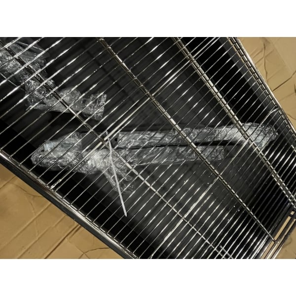 Scratch and Dent Backyard Pro CHAR-60 60" Heavy-Duty Steel Charcoal Grill with Adjustable Grates, Removable Legs, and Cover
