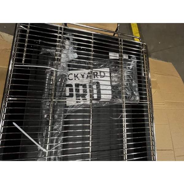 Scratch and Dent Backyard Pro CHAR-60 60" Heavy-Duty Steel Charcoal Grill with Adjustable Grates, Removable Legs, and Cover