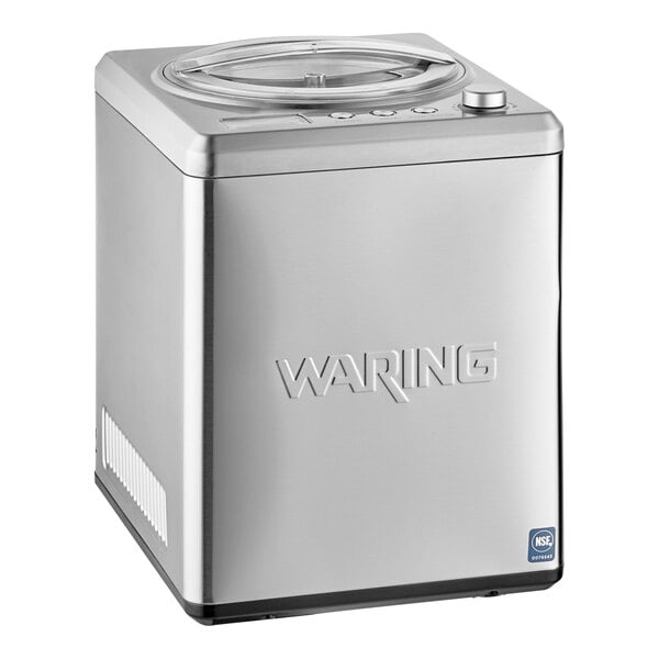 Scratch and Dent Waring WCIC25 2.5 Qt. Compressor Ice Cream Maker - 120V, 180W