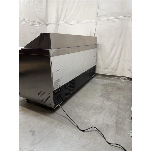 Scratch and Dent Avantco SS-PT-71-HC 70" 3 Door Stainless Steel ADA Height Refrigerated Sandwich Prep Table