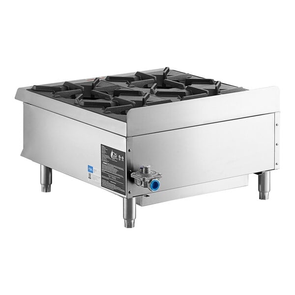 Scratch and Dent Cooking Performance Group R-CPG-24-NL 4 Burner Gas Countertop Range / Hot Plate - 88,000 BTU