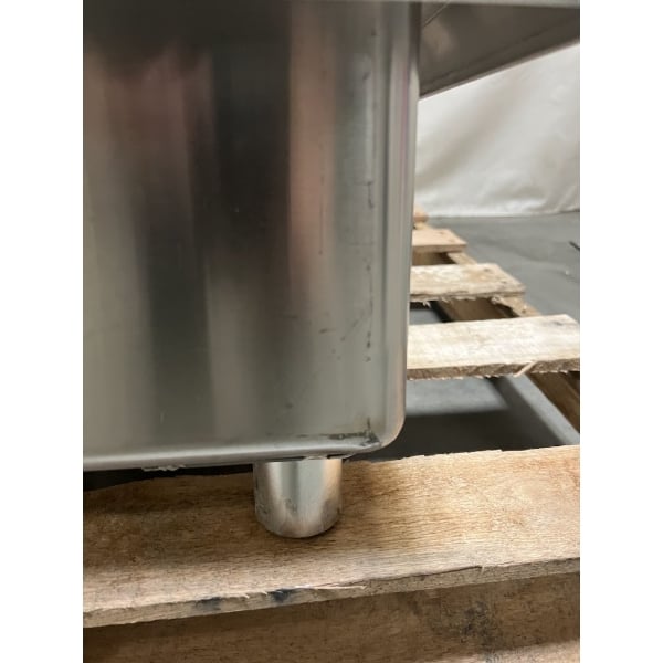 Scratch and Dent Regency 34" Mobile Silverware Soaking Sink - 22" x 22" x 8" Bowl