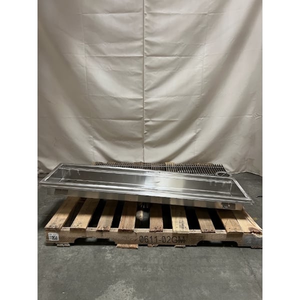 Scratch and Dent Regency 12" x 48" 14-Gauge Stainless Steel Floor Trough with Grate