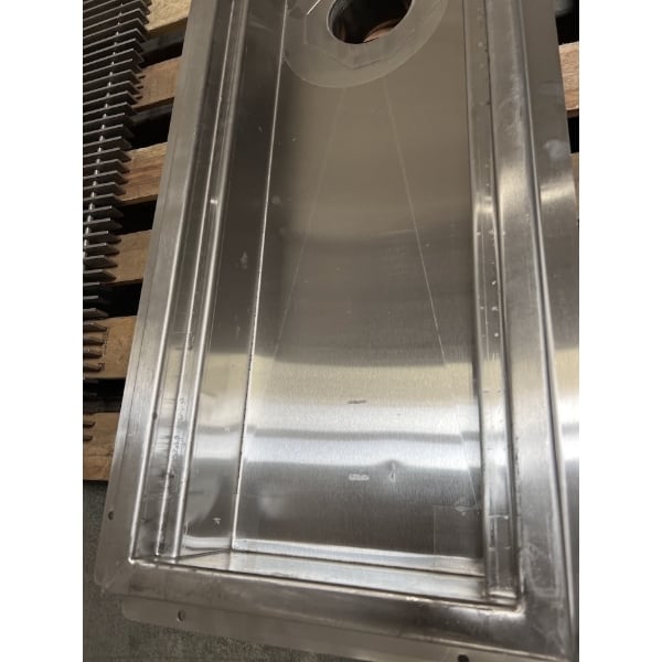 Scratch and Dent Regency 12" x 48" 14-Gauge Stainless Steel Floor Trough with Grate