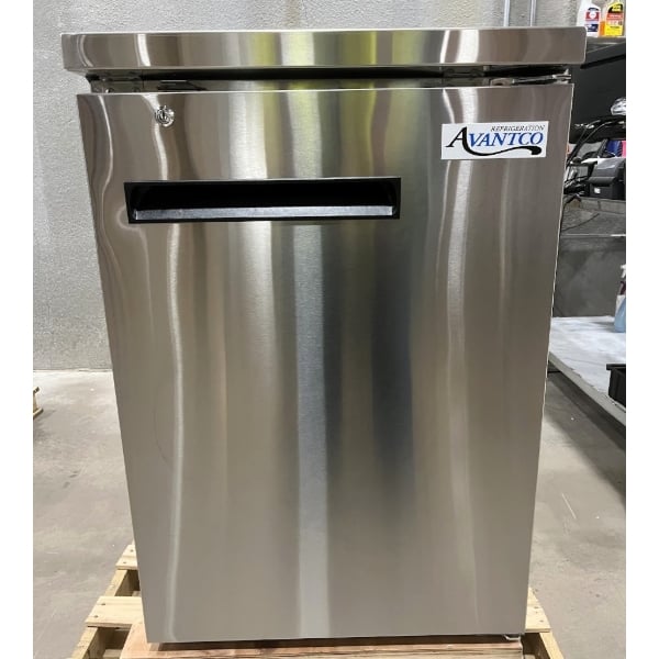Scratch and Dent Avantco UBB-1-HC-S 23" Stainless Steel Counter Height Solid Door Back Bar Refrigerator