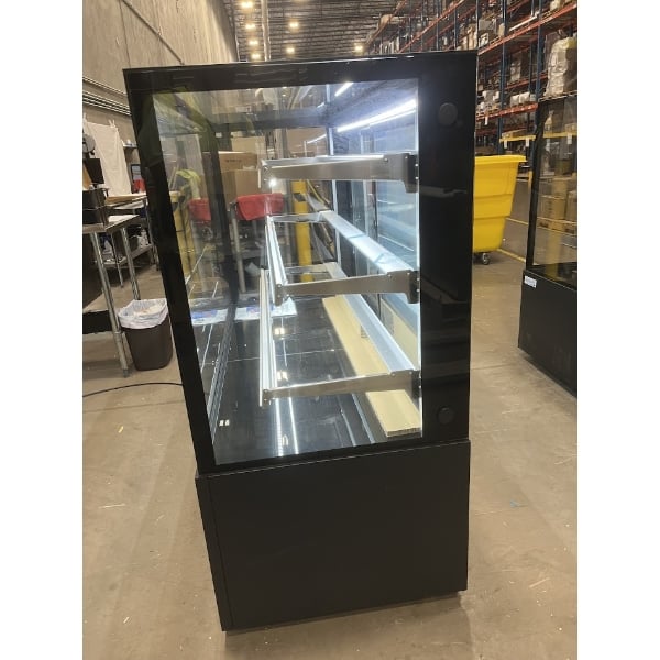 Scratch and Dent Avantco BCFD-60 59 1/8" Black Square Dry Bakery Display Case with LED Lighting