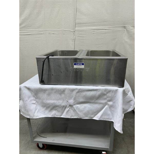 Scratch and Dent ServIt FW200D 12" x 20" Full Size Dual Well Electric Countertop Food Warmer with Digital Controls - 120V, 2000W