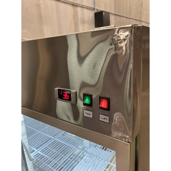 Scratch and Dent Arctic Air AGR49 54" Two Section Glass Door Reach-In Refrigerator - 49 cu. ft.