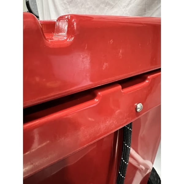 Scratch and Dent CaterGator CG170RDW Red 170 Qt. Mobile Rotomolded Outdoor Cooler / Ice Chest